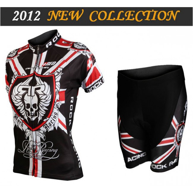 2012 Damen rock racing Radbekleidung Radtrikot Kurzarm und Fahrradhosen Kurz WLFB403