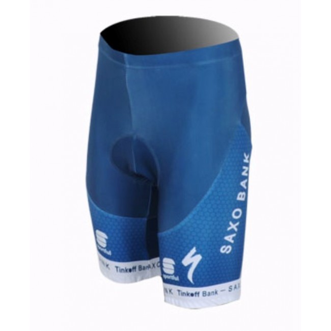 2013 Saxo Bank Tinkoff Pro Team Kurz Radhose Blau USEX758