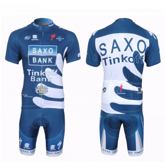 2013 Saxo Bank Tinkoff USA Champion Radtrikot Kurzarm Blau Weiß Rot KUYA322