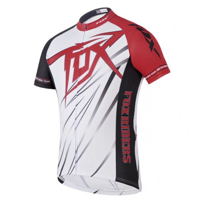 2014 Fox Bike Team Radtrikot Kurzarm Weiß Rot LWZR592