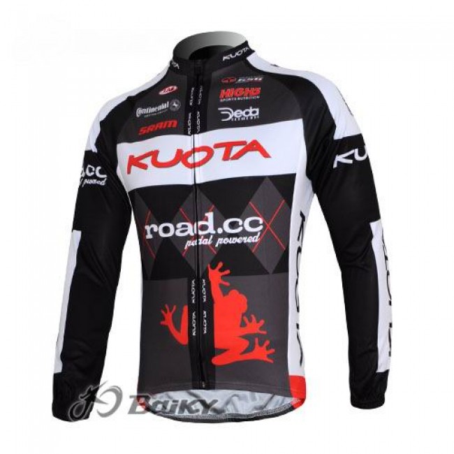 Kuota SRAM Road Pro Team Fahrradtrikot Langarm Schwarz Weiß TJEJ922