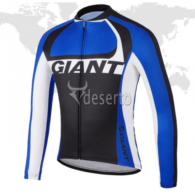 2014 Giant Fahrradtrikot Langarm Schwarz Blau XEBM651