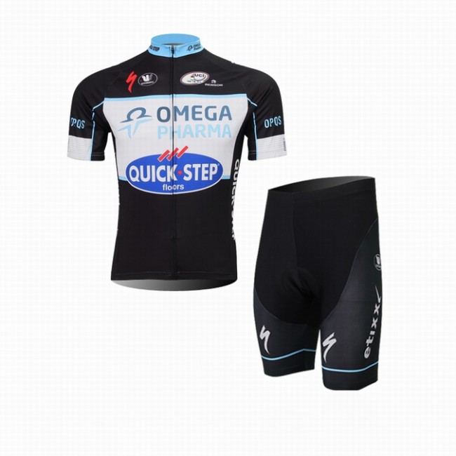 2014 Omega Pharma Quick Step Radbekleidung Radtrikot Kurzarm und Fahrradhosen Kurz DAPK650