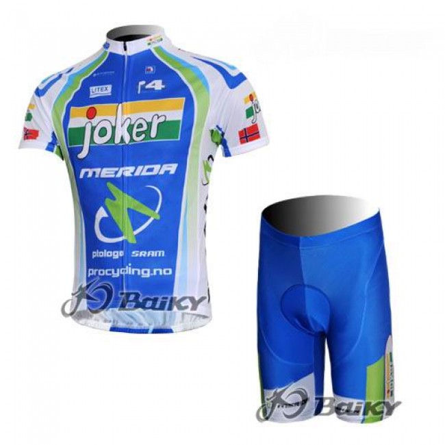 Joker Merida Pro Team Norwegen Radtrikot Kurzarm Kurz Radhose Kits Grün GCAN991