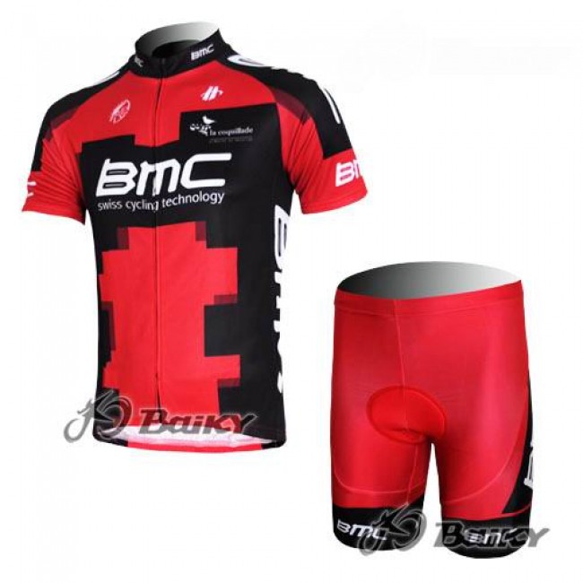 BMC Racing Team Radtrikot Kurzarm Kurz Radhose Kits Rot QISK652