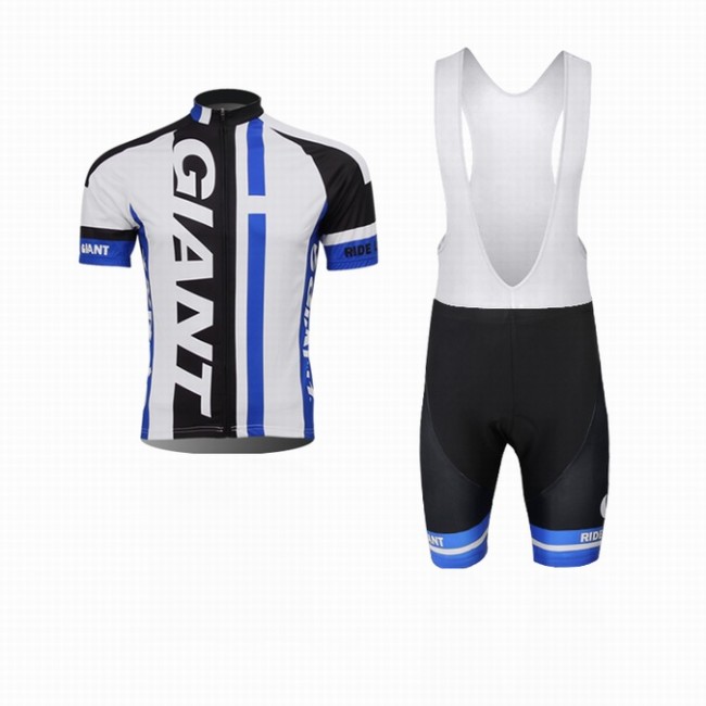 2014 Giant Radbekleidung Radtrikot Kurzarm und Fahrradhosen Kurz Weiß Schwarz Blau XEJM957