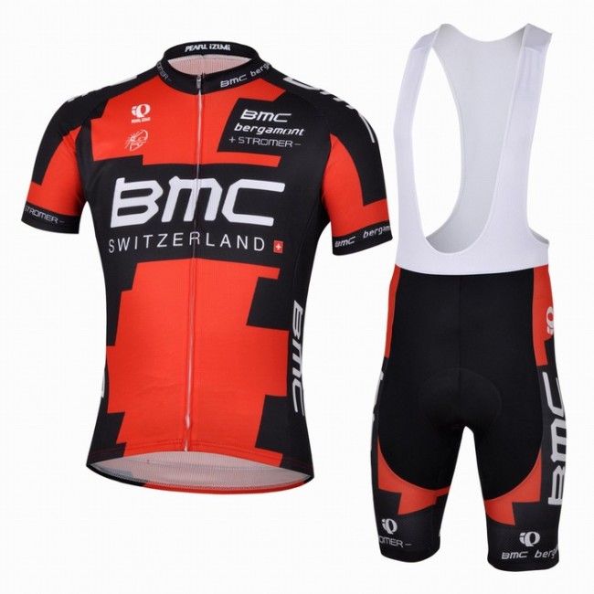 2013 BMC Racing Team Fahrradbekleidung Satz Fahrradtrikot Kurzarm Trikot und Kurz Trägerhose IFQI875