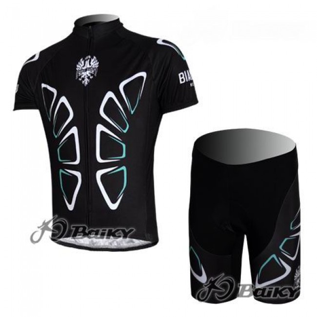 Bianchi Pro Team Radtrikot Kurzarm Kurz Radhose Kits Schwarz NITM434