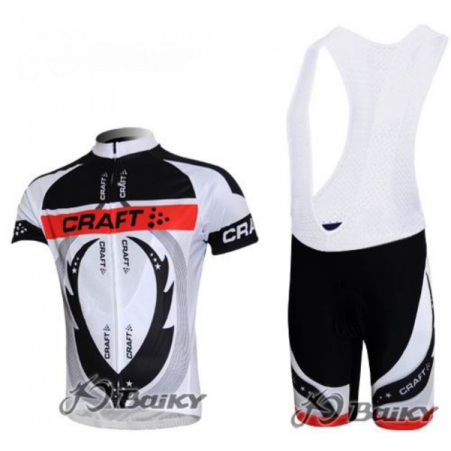 Craft Pro Team Radtrikot Kurzarm Kurz Trägerhose Kits Grau Weiß FDJL781