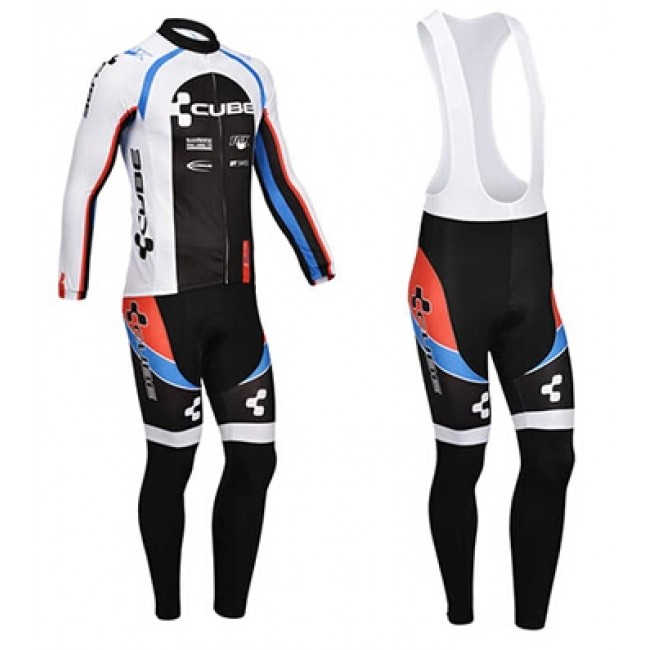 2013 Cube Fahrradbekleidung Radtrikot Satz Langarm und Lange Trägerhose FJQF568