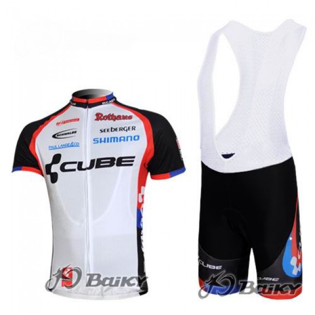 Cube Fintro Radtrikot Kurzarm Kurz Trägerhose Kits Weiß Schwarz AWWZ139