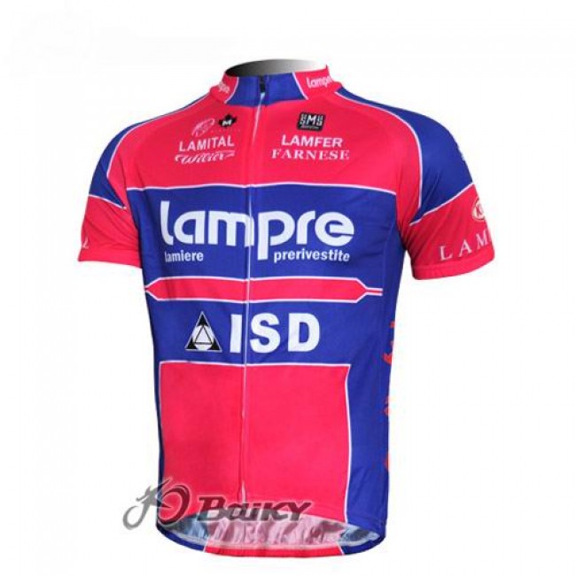 Lampre ISD Pro Team Radtrikot Kurzarm Blau Rosa NFTO470