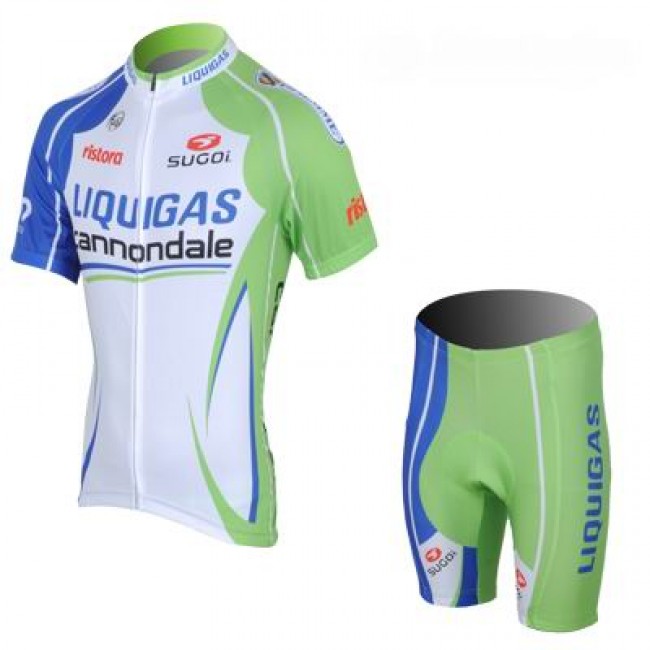 2013 Liquigas Cannondale Pro Team Radtrikot Kurzarm und Kurz Radhose Kits Grün DFAB502