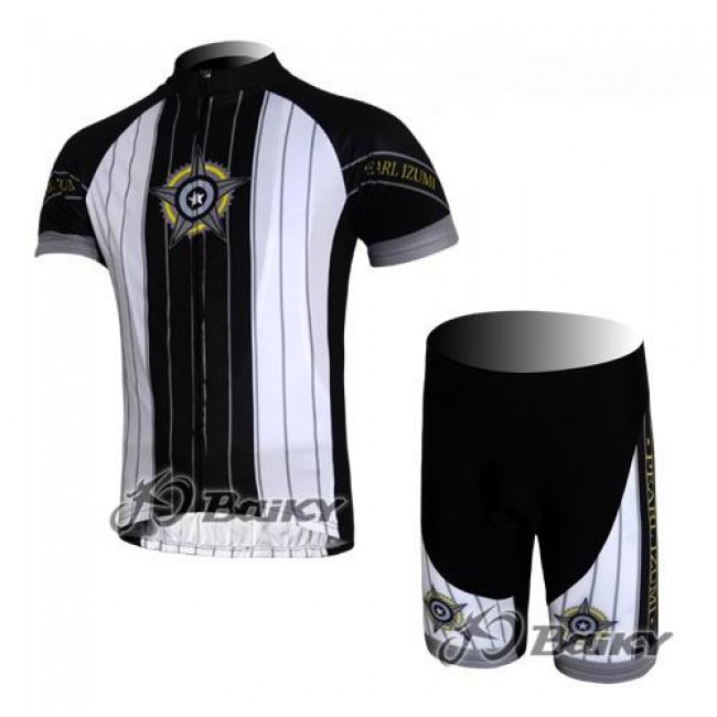 Pearl Izumi Pro Team Radbekleidung Radtrikot Kurzarm und Fahrradhosen Kurz Weiß Schwarz YAID346