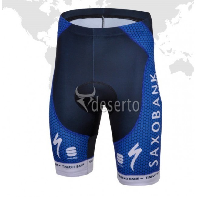 2013 Saxo Bank Tinkoff Pro Team Kurz Radhose Dunkel Blau UDOL770