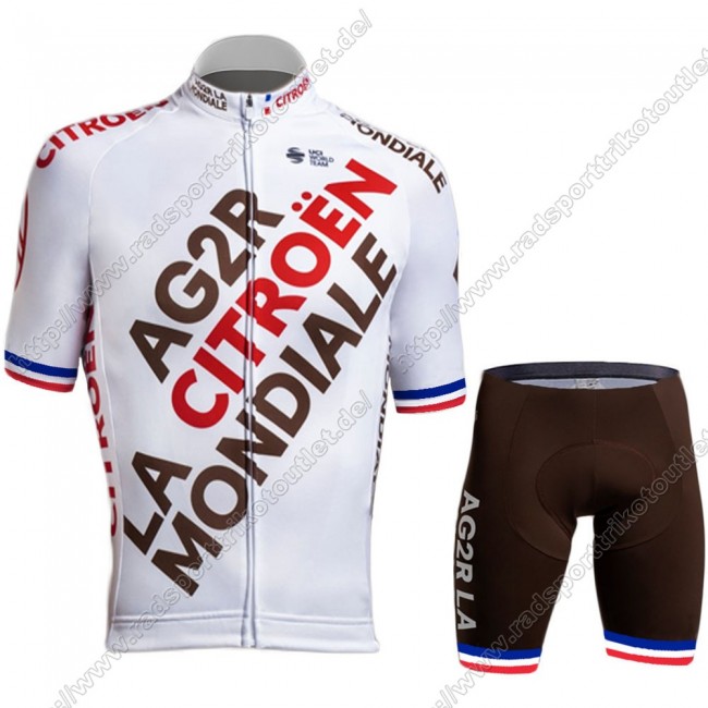 Profiteams Ag2r Mondiale Citroen 2021 France Fahrradbekleidung Satz Radtrikot Kurzarm+Radhose GJNND
