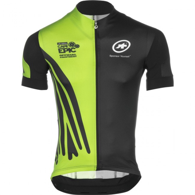 2016 Assos Grün Schwarz Radtrikot Kurzarm JLKR795