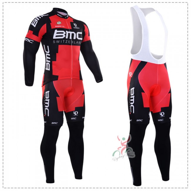 2016 BMC Fahrradbekleidung Radtrikot Satz Langarm und Lange Trägerhose HXJO355