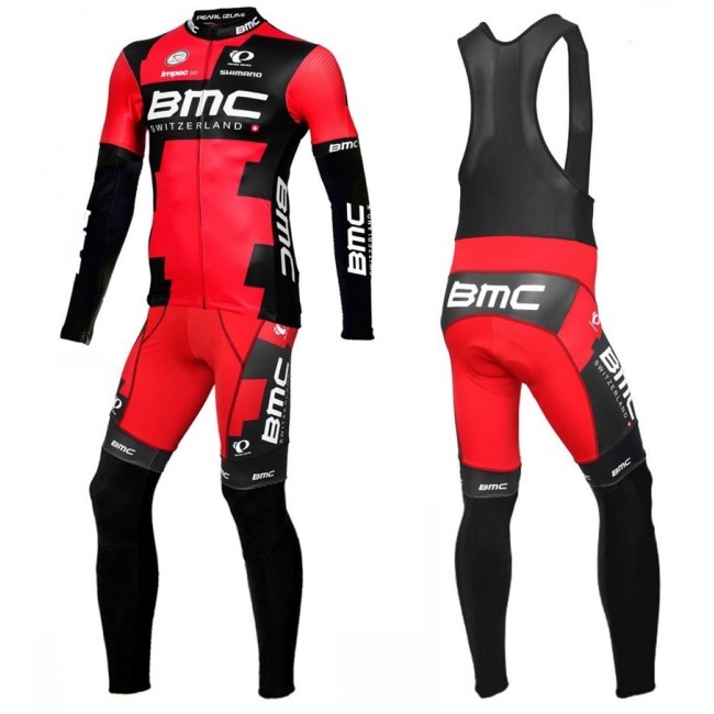 2016 BMC Racing Team Pro LTD Fahrradbekleidung Satz Radtrikot Langarm+Lang Trägerhose MIBG163