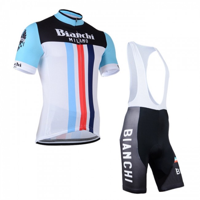 2016 Bianchi Fahrradbekleidung Satz Fahrradtrikot Kurzarm Trikot und Kurz Trägerhose SCES439