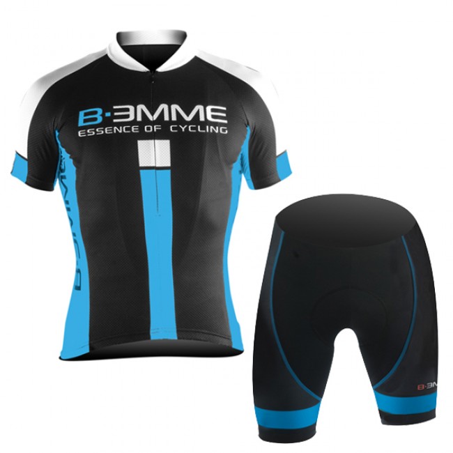 2016 Biemme schwarz blau fahrradbekleidung Radtrikot Kurzarm und Fahrradhosen Kurz GRLF896