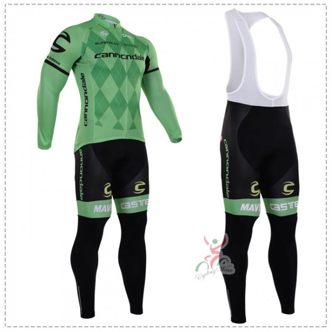 2016 Cannondale Fahrradbekleidung Radtrikot Satz Langarm und Lange Trägerhose WFHZ721