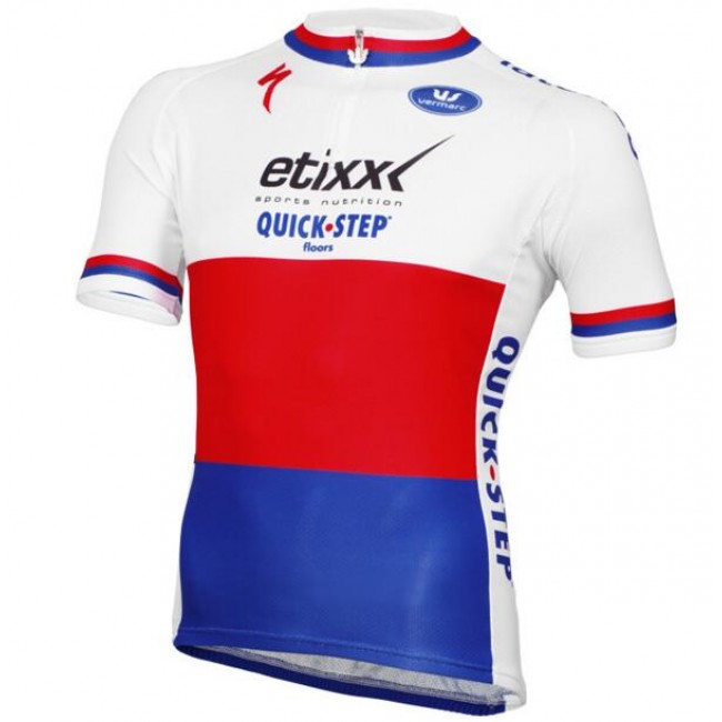 2016 Quick Step Radtrikot Kurzarm Weiß MHUB487