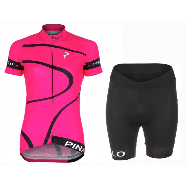 2016 Pinarello MIRA Rose Damen Fahrradbekleidung Satz Radtrikot Kurzarm+Kurz Radhose DPHA222