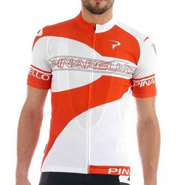 2016 Pinarello Fahrradbekleidung Kurzarm Radtrikot Weiß rot VGVK801
