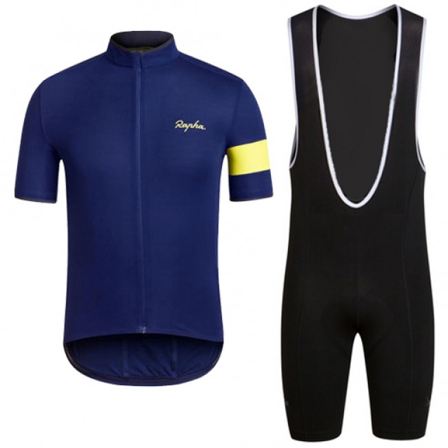 2016 RAPHA blau Fahrradbekleidung Radtrikot und Trägerhosen Set WDXS695