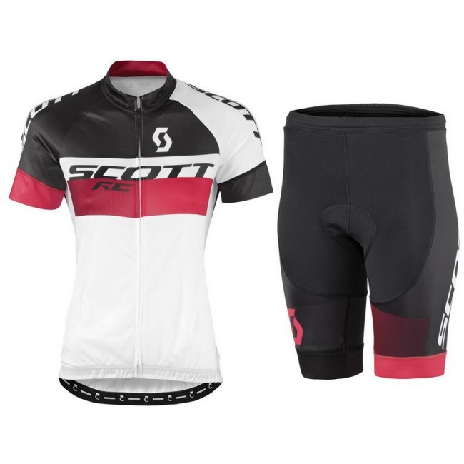 2016 Scott RC Weiß schwarz rot Damens Radbekleidung Radtrikot Kurzarm und Fahrradhosen Kurz XGBF888