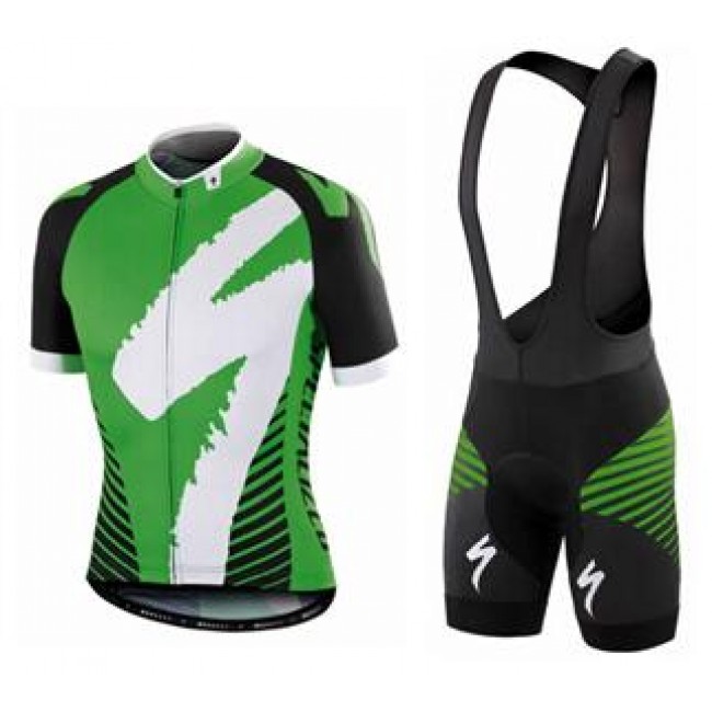 2016 Specialized Comp Racing Ss vert Fahrradbekleidung Satz Fahrradtrikot Kurzarm Trikot und Kurz Trägerhose USWI185