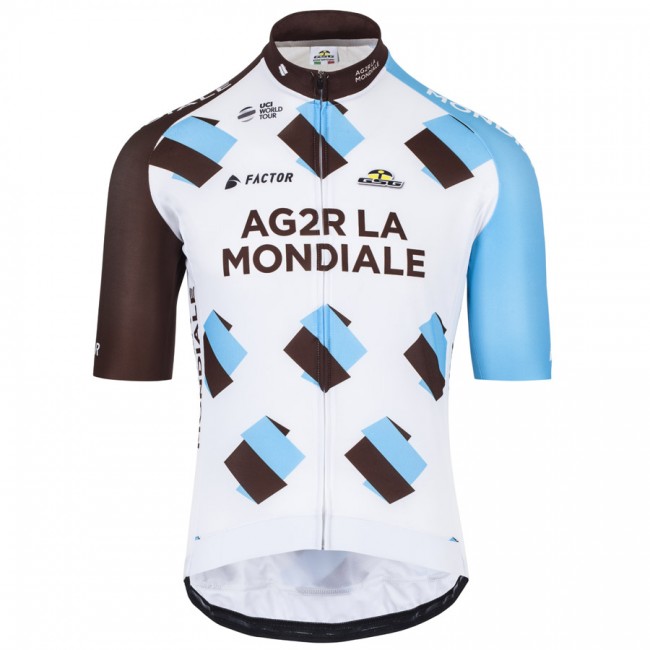 2017 AG2R La Mondiale Weiß Radtrikot Kurzarm 884CFLX