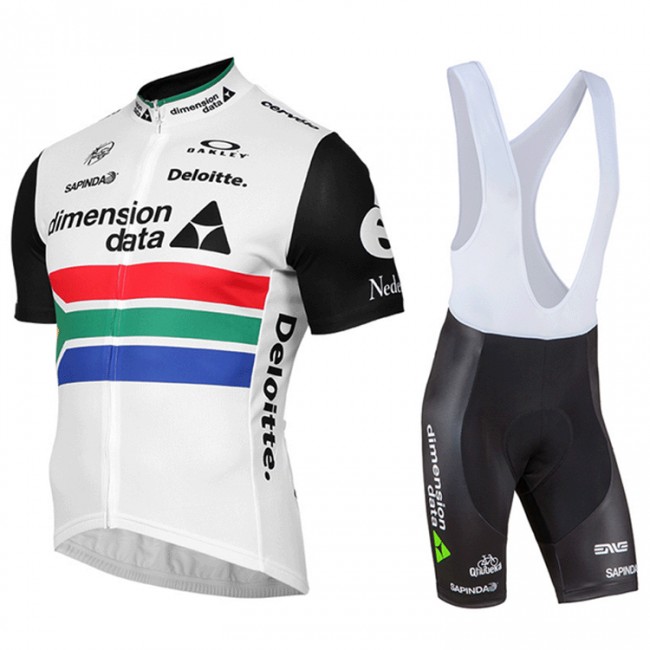 DIMENSION DATA 2017 South African Fahrradbekleidung Satz Radtrikot Kurzarm+Kurz Trägerhose 681FWOY