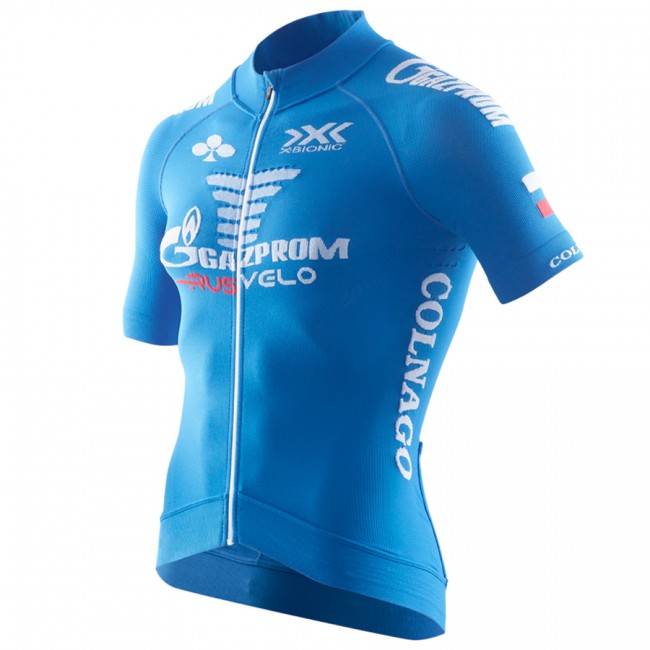 2017 Gazprom-Rusvelo Radtrikot Kurzarm 262PTEJ