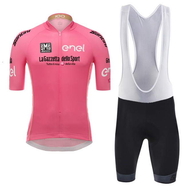 Giro d'Italia 2017 Rose Fahrradbekleidung Satz Radtrikot Kurzarm+Kurz Trägerhose 271TZWK