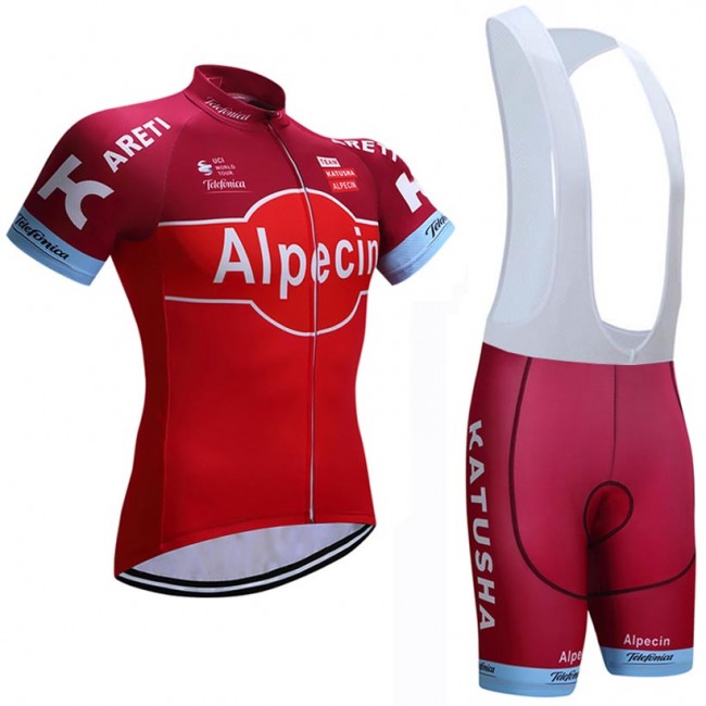 2017 KATUSHA Alpecin Fahrradbekleidung Satz Radtrikot Kurzarm+Kurz Trägerhose 139CKUH