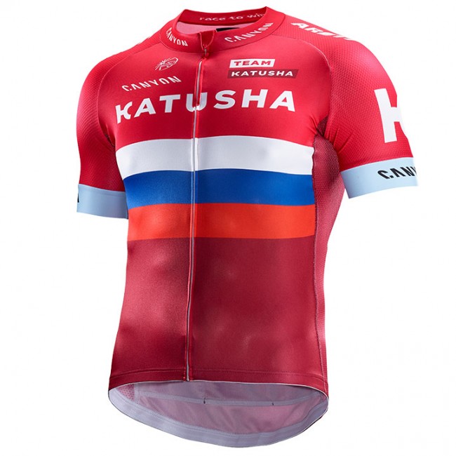 Katusha 2017 Radtrikot Kurzarm 391VGJF