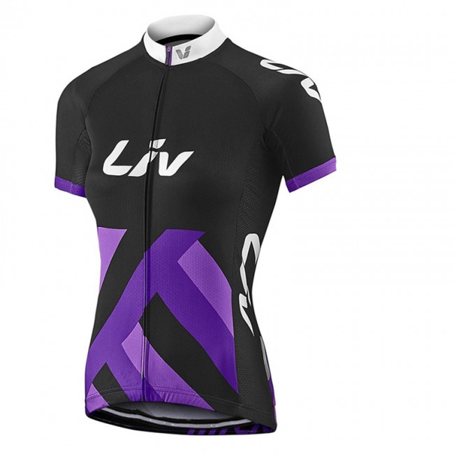 2017 Liv Damen Schwarz-lila Radtrikot Kurzarmen 966ZMLR