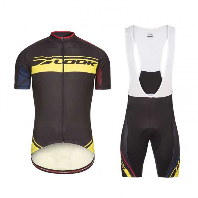 Look 2017 Gelb Fahrradbekleidung Satz Radtrikot Kurzarm+Kurz Trägerhose 614ZFBU