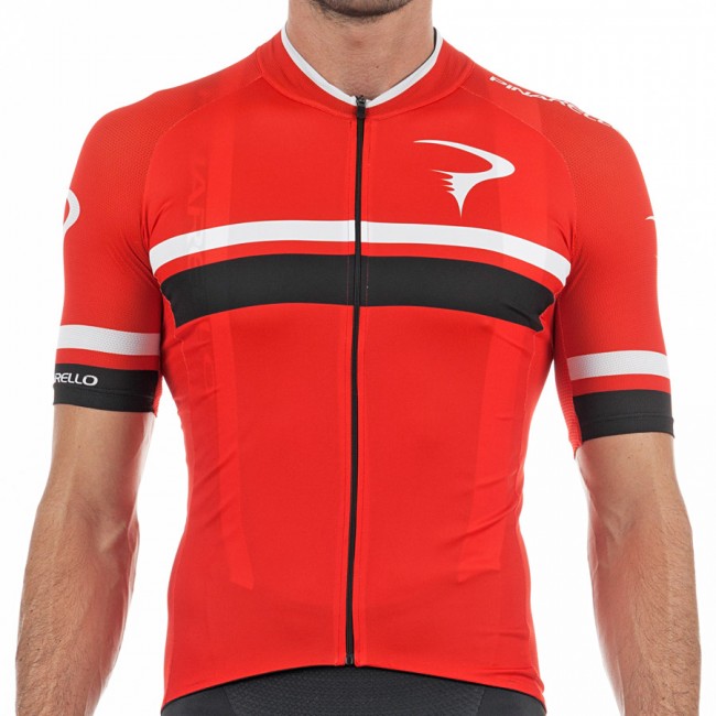 2017 Pinarello Corsa Radtrikot Kurzarm-Rot Schwarz 661DRZS