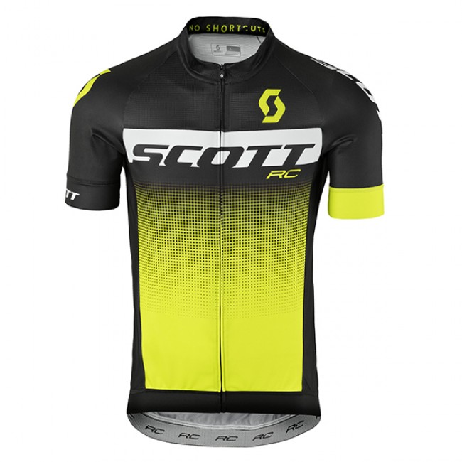 2017 Scott Rc Schwarz Weiß Gelb Radtrikot Kurzarm 768VYFB