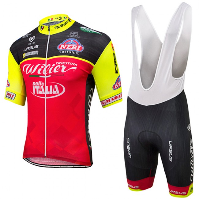 WILIER SELLE ITALIA 2017 Fahrradbekleidung Satz Radtrikot Kurzarm+Kurz Trägerhose 825LOUY